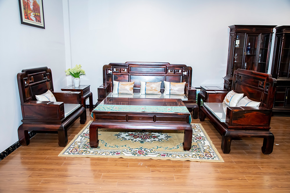 中式红木沙发（单人沙发、三人沙发、茶几）
