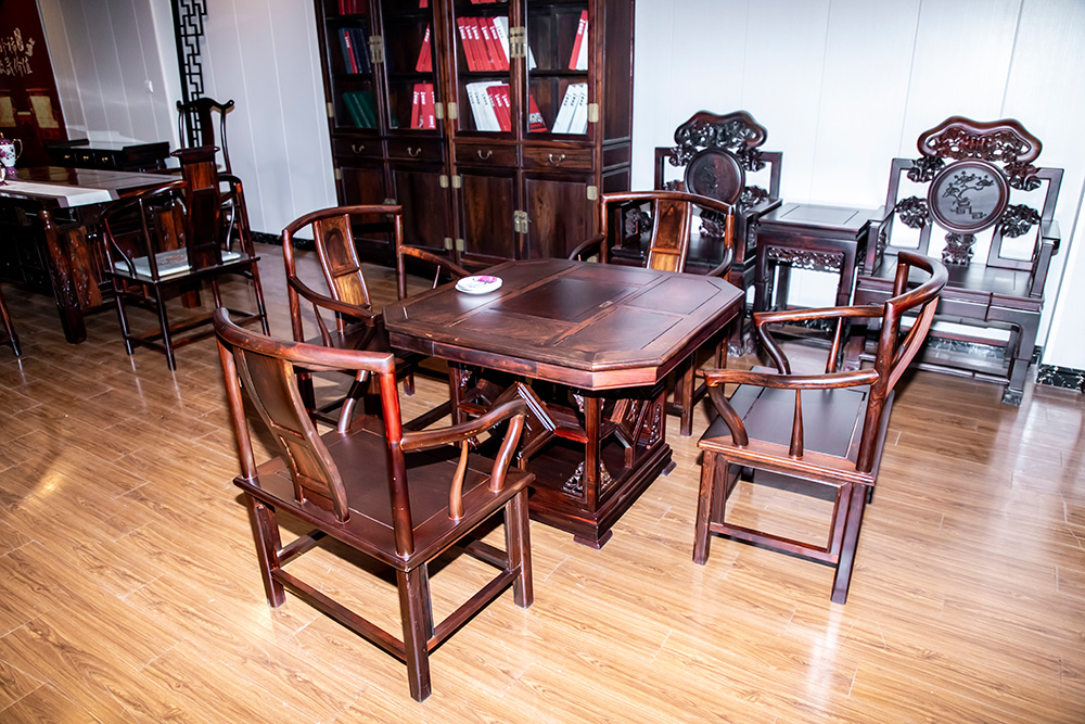 中式红木餐桌椅家具（桌子+椅子）